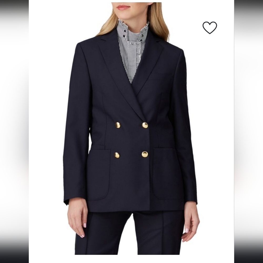 OFFICINE G'EN'ERALE Women's Navy Blazer with‎ Gold Buttons